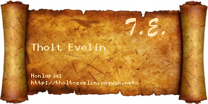 Tholt Evelin névjegykártya
